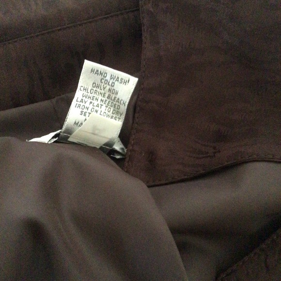 CHICOS BROWN SILK SAFARI JACKET MEDIUM - Picture 8 of 11